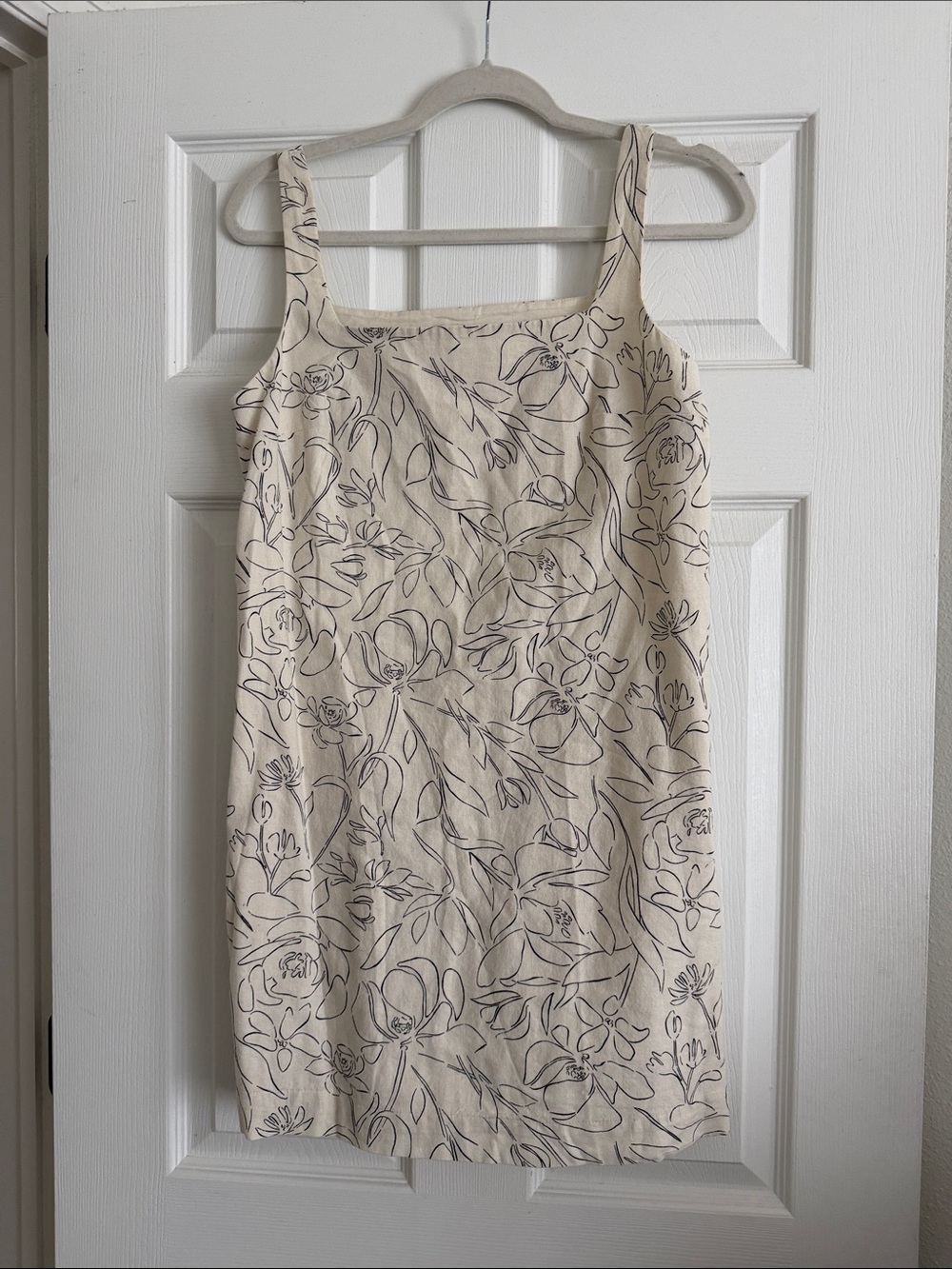 a new day Cream Floral-Outline Mini Dress